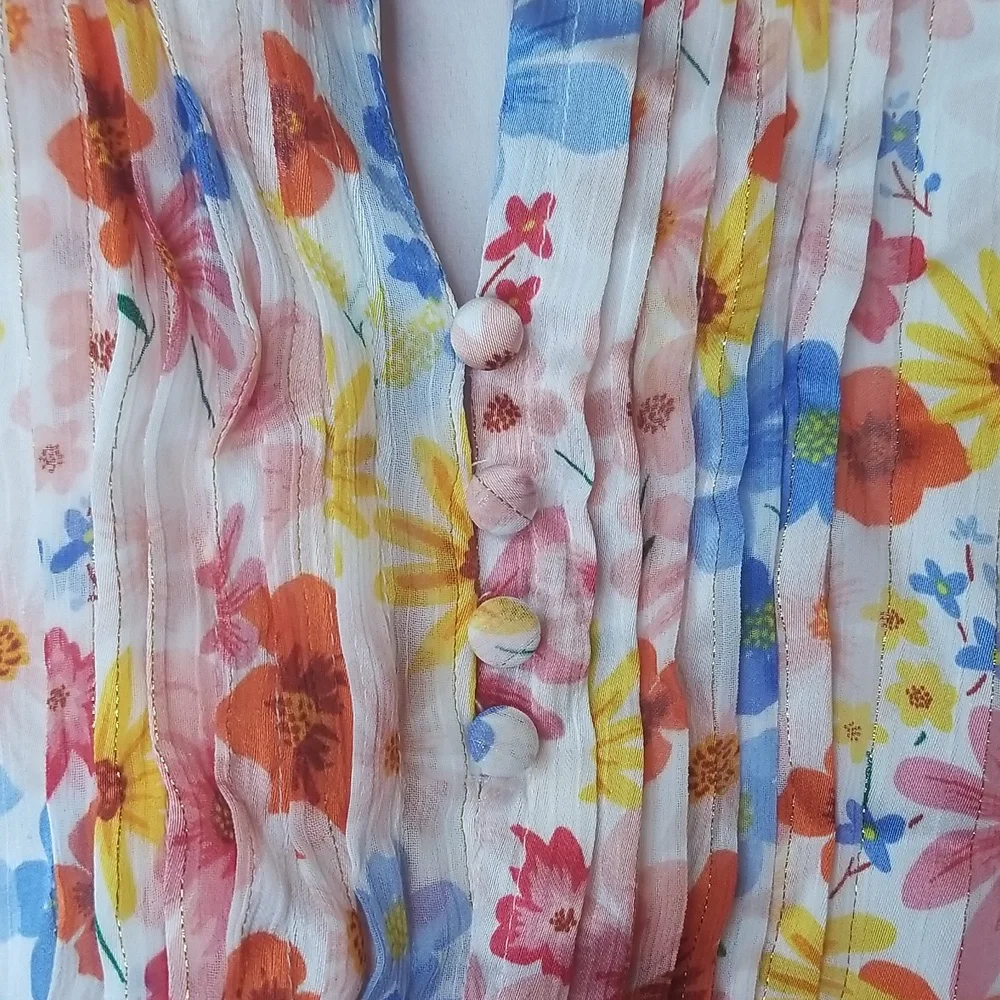 Buddy Love Grace Long Sleeve Shirt Dress Wild Flower Sixe XS - Picture 8 of 15